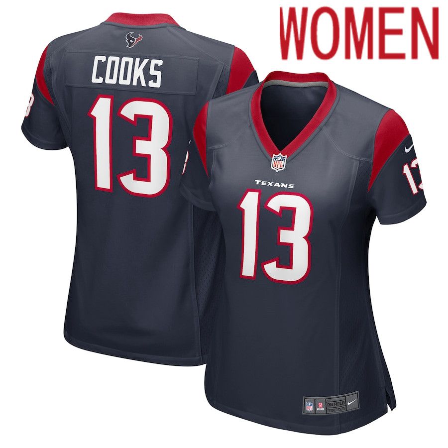 Women Houston Texans #13 Brandin Cooks Nike Navy Game NFL Jersey